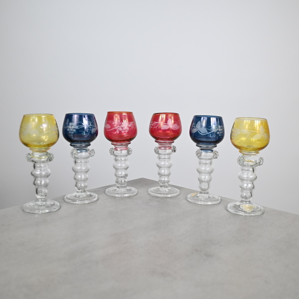 Likörglas, 6st, Gullaskruf, 1900-tal.