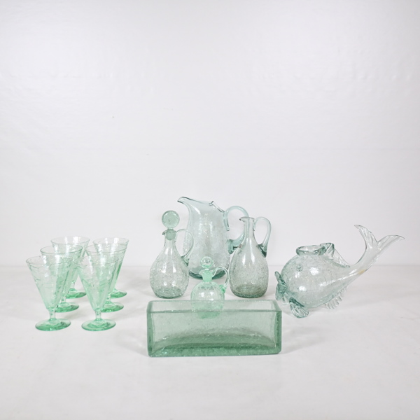 Ture Berglund, glasföremål, Skansenglas, Stockholms Glasbruk, 1900-talets mitt.