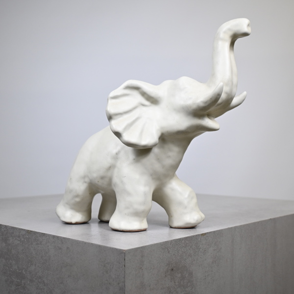 Vicke Lindstrand, figurin, elefant, lergods, Upsala Ekeby.
