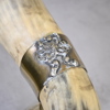 Dryckeshorn, nysilver, omkring år 1900.