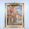 Martin Säflund (1894-1976), stadsmotiv, olja på pannå, signerad.