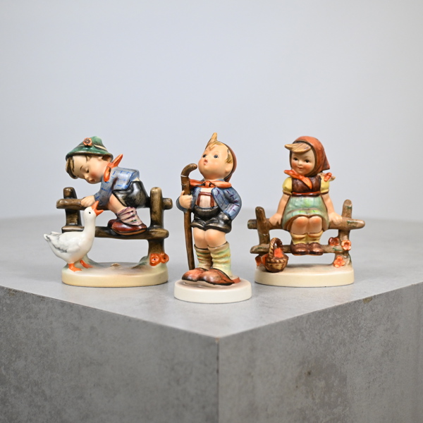 Figuriner, 3st, porslin, Goebel, Tyskland.