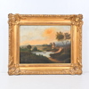 Oidentifierad konstnär, landskap med sjömotiv, 1800-tal.