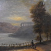 Oidentifierad konstnär, landskap med sjöutsikt, signerad och daterad 1873.