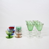 Dessertskålar och vinglas, 8+8st, glas, 1900-tal.