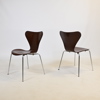 Arne Jacobsen, stolar, ett par, "Sjuan", Fritz Hansen.