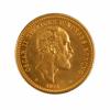 Guldmynt i 21,6k guld, Oscar II, 10kr, Sverige, 1874.