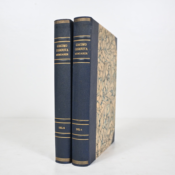 Böcker, 2 vol., "Memoarer", Giocomo Casanova, Stockholm, 1946.