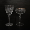 Parti glasservisdelar, kristall.
