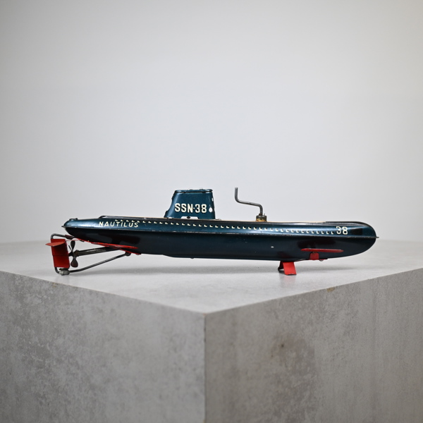 Plåtleksak, ubåt, "SSN 38", Japan, 1950/60-tal.