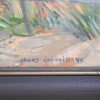 Jonas Lindkvist (1889-1955), "Vy över Fyrisån mot Uppsala slott", olja på duk, signerad.