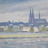 Stig Hallblom (f. 1932), Uppsalamotiv, olja på duk, signerad.