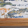 Gusten Widerbäck (1879-1970), "Gamla Uppsala högar", olja på pannå, signerad.