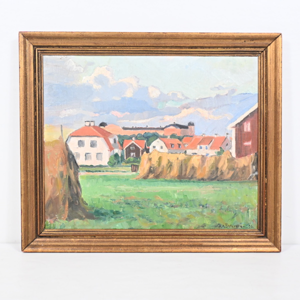 Harald Östergren (1888-1974), Uppsalamotiv, olja på pannå, signerad.