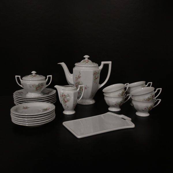 Kaffeservis, 22 delar, porslin, "Classic Rose", Rosenthal, Tyskland.