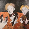 Camilla Pyk (f. 1966), olja på papper, signerad.