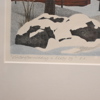 Carin Ax (1915-2006), "Vintereftermiddag i Ekeby by", färglitografi, signerad.