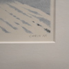 Carin Ax (1915-2006), "Vintereftermiddag i Ekeby by", färglitografi, signerad.