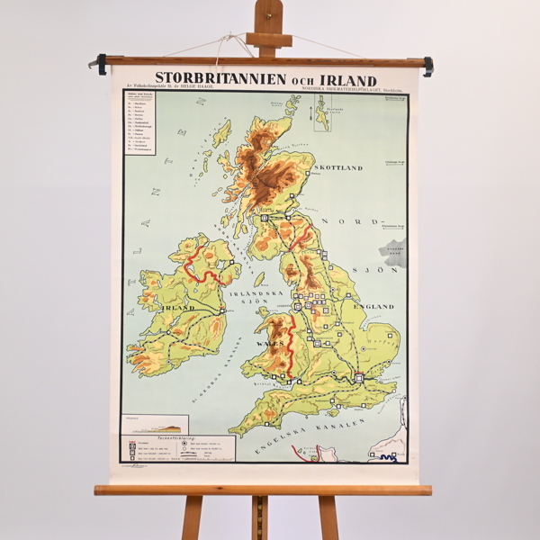 Karta, Storbritannien och Irland, 1900-tal.