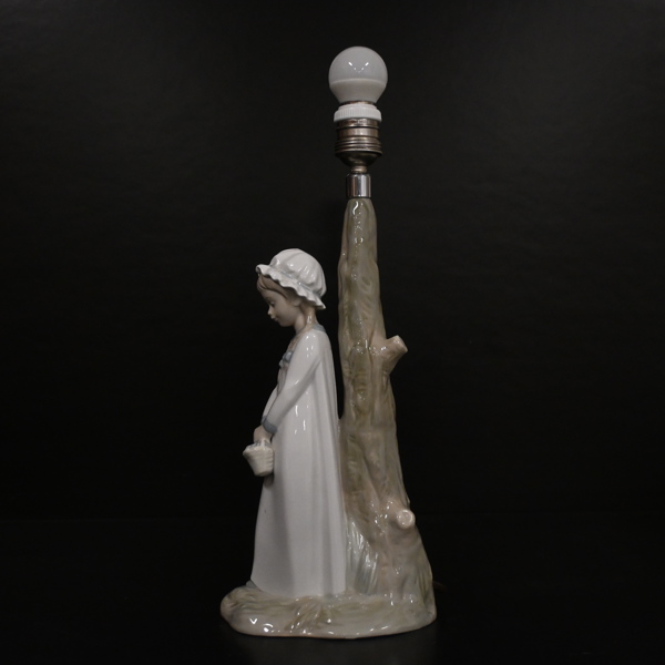 Bordslampa, porslin, Spanien, 1900-talets andra hälft.