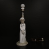 Bordslampa, porslin, Spanien, 1900-talets andra hälft.