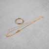 Halsband och ring i 18k guld.