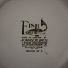 Servisdelar, 7st, "Fish", Johnson Bros, England, 1900-tal.