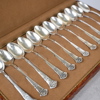 Kaffeskedar i silver, 830.