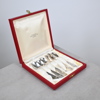 Kaffeskedar i silver, 830.
