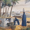 Skolplanscher, 2st, "Dadelpalm" och "Bomull", 1900-tal.