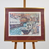 Charles Sjöholm (f. 1933) Fyrisån, färglitografi, signerad.