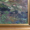 Bruno Karlsson (f. 1927) Skogsmotiv, olja på duk, signerad.