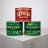 Kaffeburkar, 3st, Gevalia & Triangel, 1900-tal.