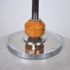 Bordslampa, masurbjörk och kromad metall, art deco, 1930-tal. 