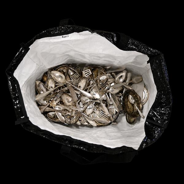 Parti nysilver, ca 11kg.