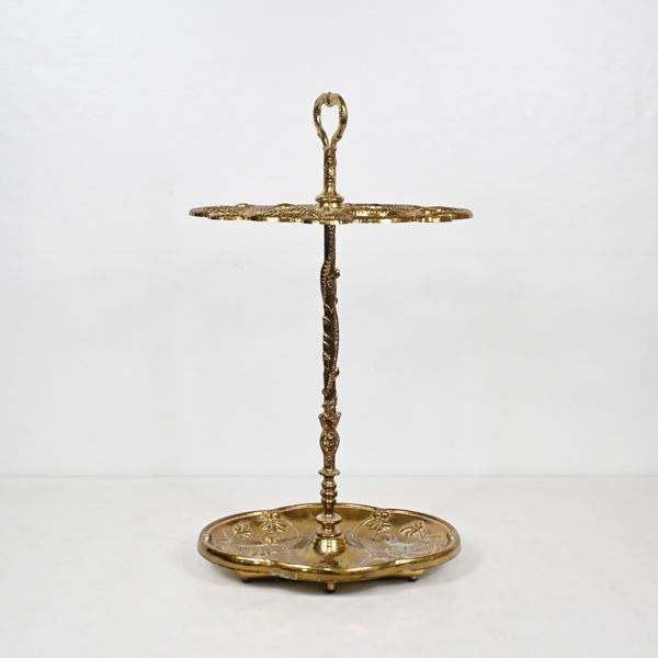 Paraplyställ, förgylld plast, sent 1900-tal.