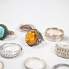 Ringar i sterlingsilver, 15st.