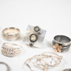Ringar i sterlingsilver, 15st.