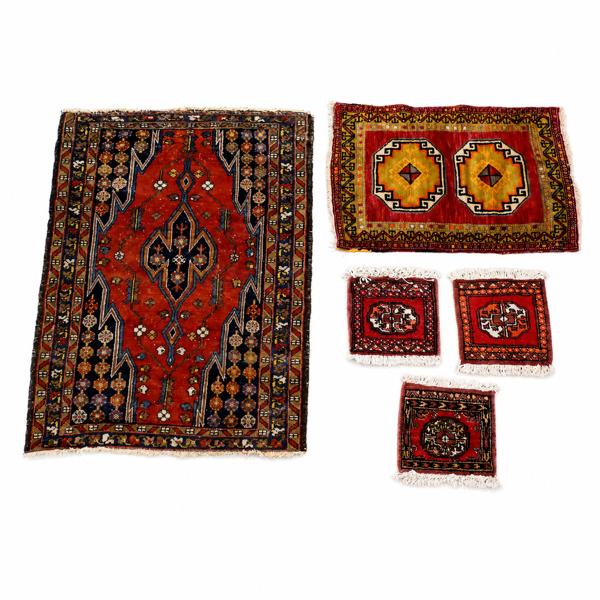 Mattor, 5st, handknutna, orientaliska.