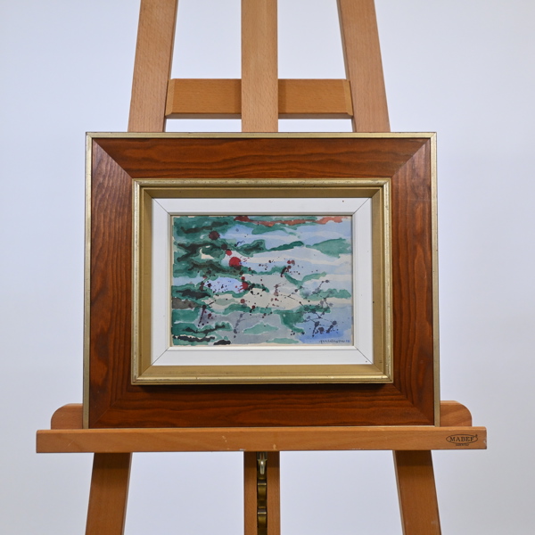 Axel Olson (1899-1986), komposition, akvarell, signerad.