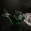 Parti figuriner och ljuslyktor, glas. 