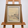 Lindorm Möllerswärd (1892-1984) Uppsalamotiv, akvarell, signerad.