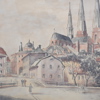 Lindorm Möllerswärd (1892-1984) Uppsalamotiv, akvarell, signerad.