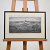 Jonas Lindkvist (1889-1955) Gamla Uppsala Högar, krita, signerad.