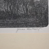 Jonas Lindkvist (1889-1955) Gamla Uppsala Högar, krita, signerad.