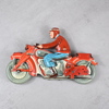 Mekanisk leksak, motorcykel, plåt, Tyskland, 1900-talets mitt.