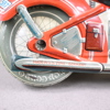 Mekanisk leksak, motorcykel, plåt, Tyskland, 1900-talets mitt.