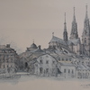 Jan Lundqvist (1935-2022) Uppsalamotiv, färglitografi, signerad.