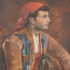 Hulda Schenson (1847-1941) senare kopia, mansporträtt, olja på duk.