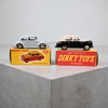Plåtleksaksbilar, 2st, Dinkey Toys, 1950/60-tal.